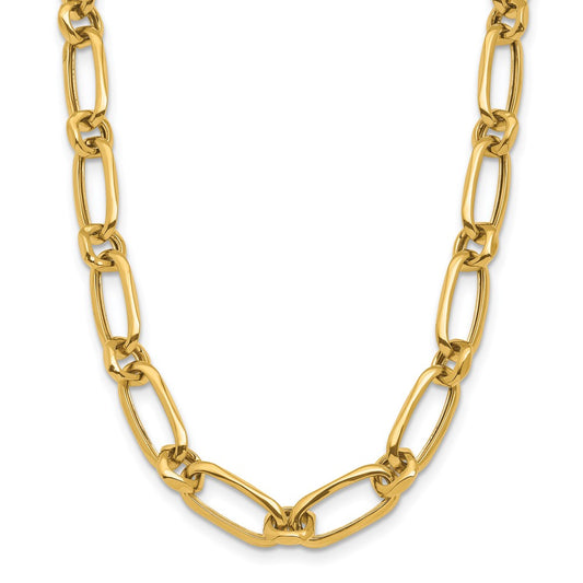 14K Yellow Gold Polished Fancy Link Necklace
