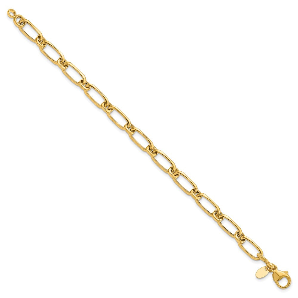 14K Yellow Gold Polished Fancy Link Bracelet