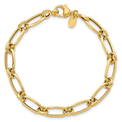 14K Yellow Gold Polished Fancy Link Bracelet