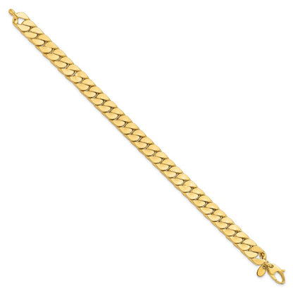 14K Yellow Gold Polished Fancy Curb Bracelet