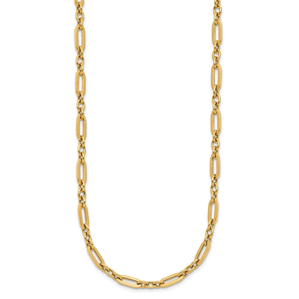 14K Yellow Gold Polished Fancy Link Necklace