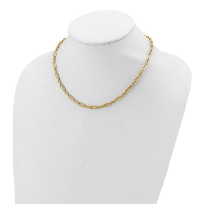 14K Yellow Gold Polished Fancy Link Necklace