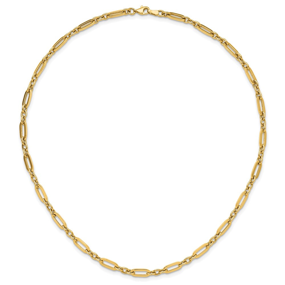 14K Yellow Gold Polished Fancy Link Necklace