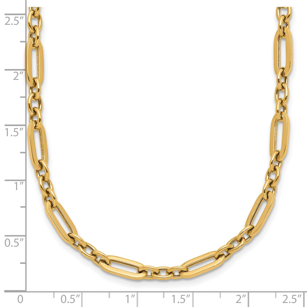 14K Yellow Gold Polished Fancy Link Necklace