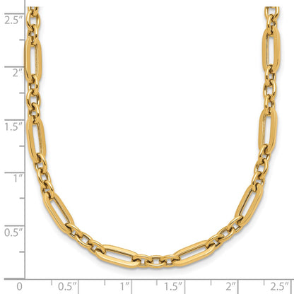 14K Yellow Gold Polished Fancy Link Necklace