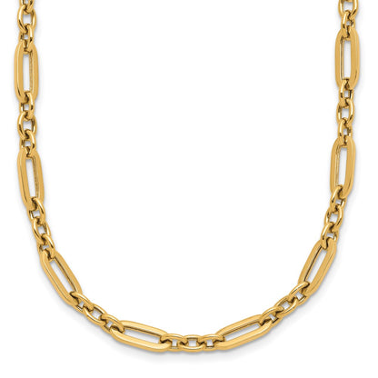 14K Yellow Gold Polished Fancy Link Necklace