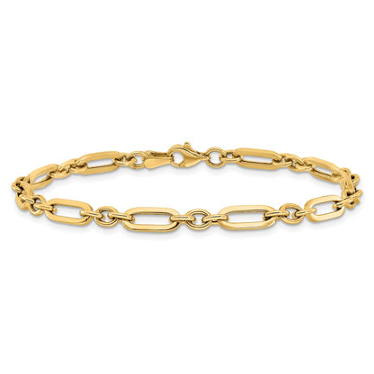 14K Yellow Gold Polished Fancy Link Bracelet