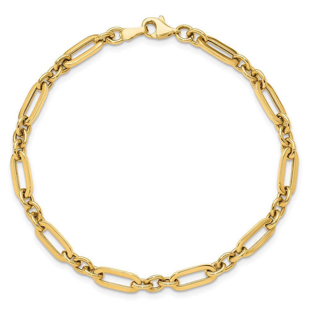 14K Yellow Gold Polished Fancy Link Bracelet