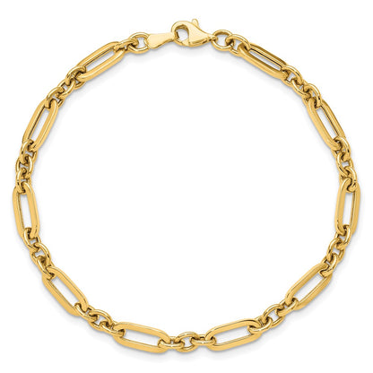 14K Yellow Gold Polished Fancy Link Bracelet
