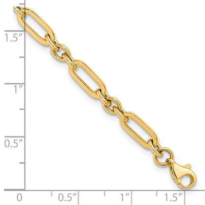 14K Yellow Gold Polished Fancy Link Bracelet