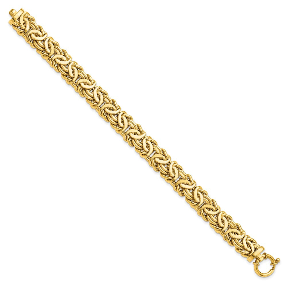 7.5 Inch 14K Polished Fancy Link Bracelet