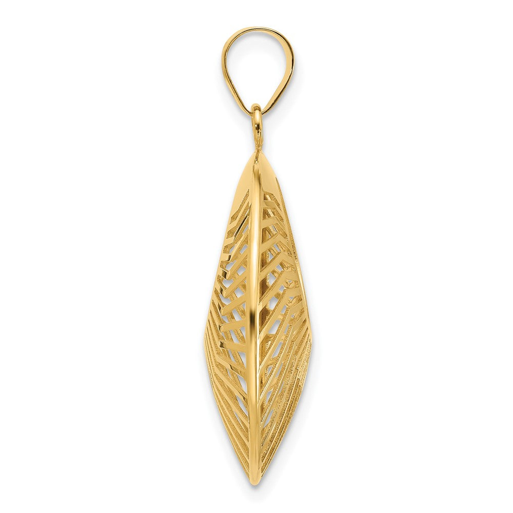 14K Yellow Gold Polished Hollow Fancy Pendant