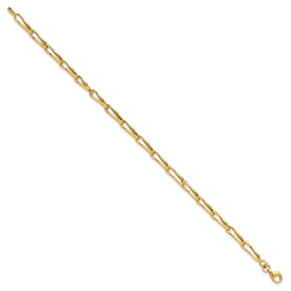 14K Yellow Gold Polished Fancy Link Bracelet