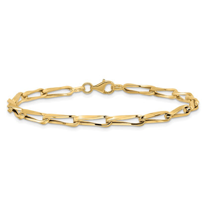 14K Yellow Gold Polished Fancy Link Bracelet