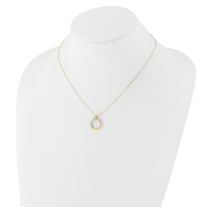 14K Yellow Gold Polished Circle Necklace