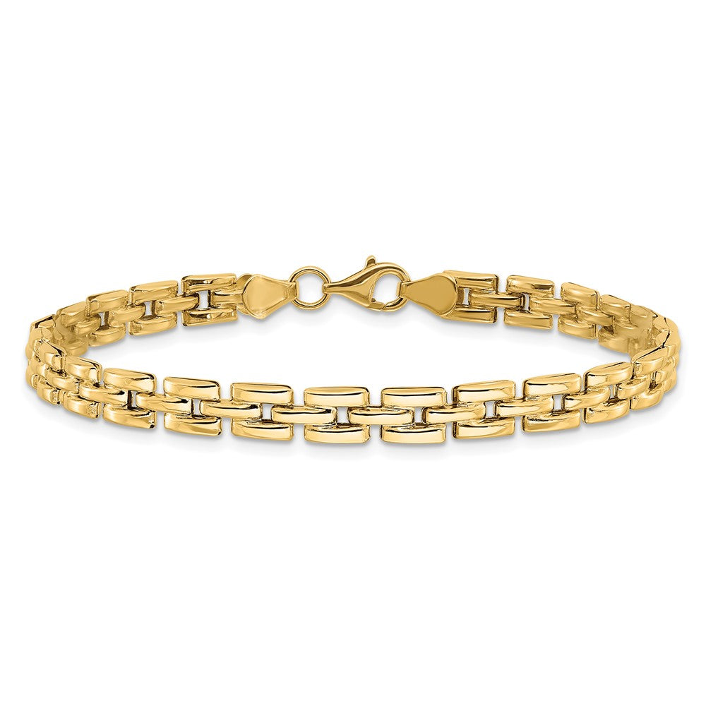 14K Yellow Gold Polished Fancy Link Bracelet
