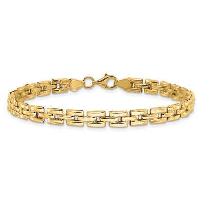 14K Yellow Gold Polished Fancy Link Bracelet