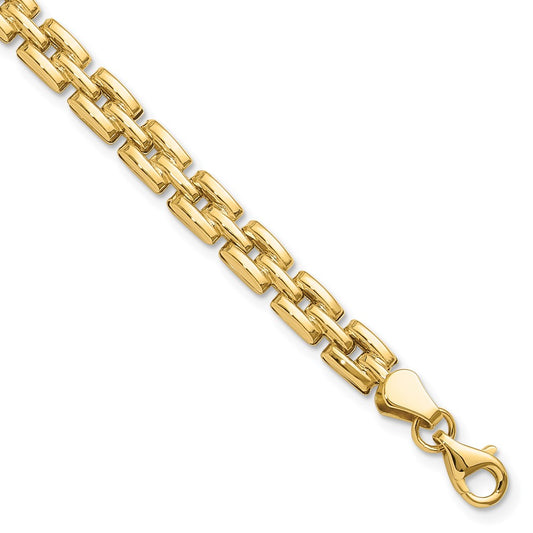 14K Yellow Gold Polished Fancy Link Bracelet