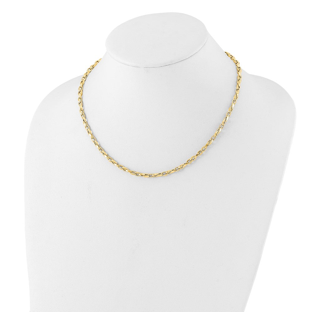 14K Yellow Gold Polished Fancy Link Necklace