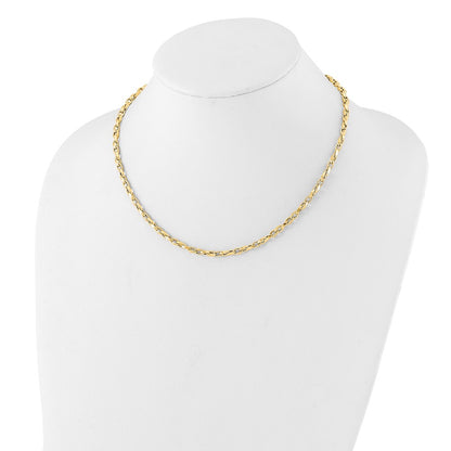 14K Yellow Gold Polished Fancy Link Necklace