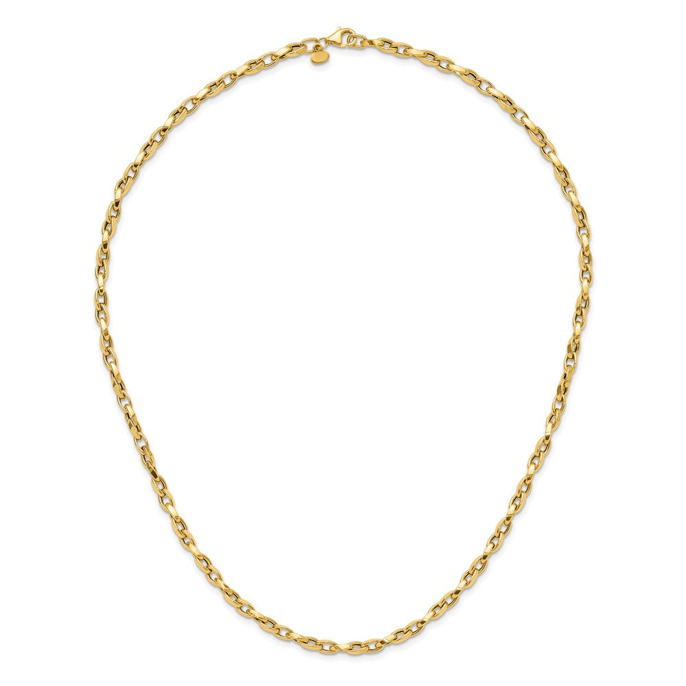14K Yellow Gold Polished Fancy Link Necklace