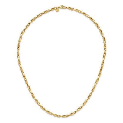 14K Yellow Gold Polished Fancy Link Necklace