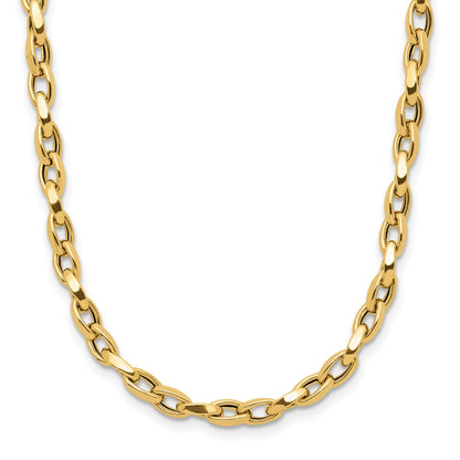 14K Yellow Gold Polished Fancy Link Necklace