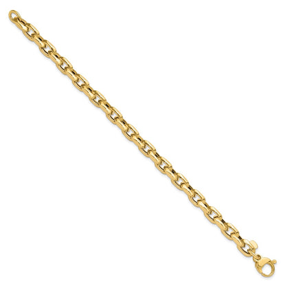 14K Yellow Gold Polished Fancy Link Bracelet