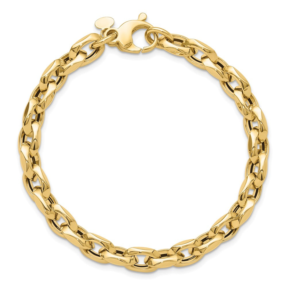 14K Yellow Gold Polished Fancy Link Bracelet