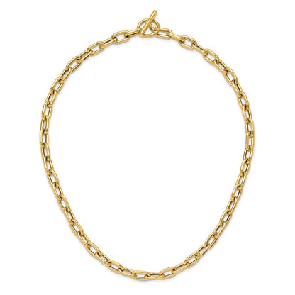 14K Yellow Gold Polished Fancy Toggle Link Necklace