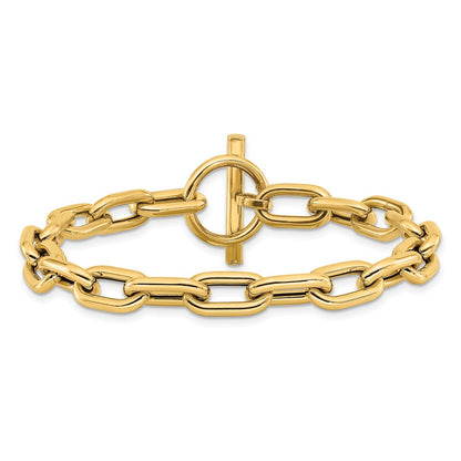 14K Yellow Gold Polished Fancy Toggle Link Bracelet