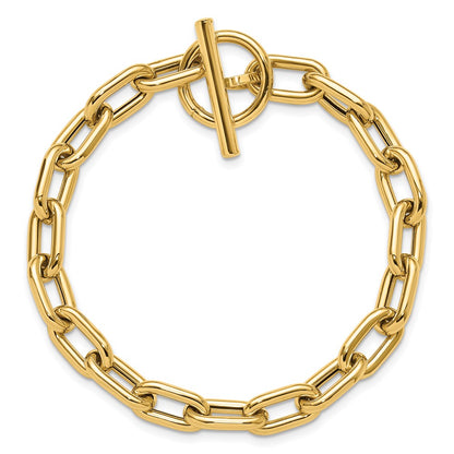 14K Yellow Gold Polished Fancy Toggle Link Bracelet
