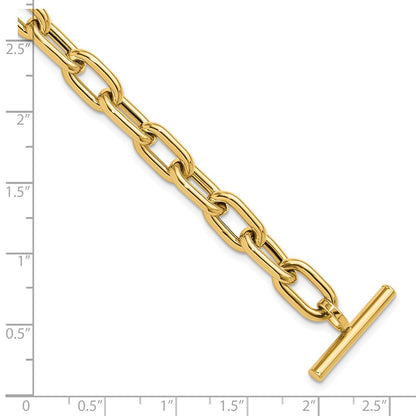 14K Yellow Gold Polished Fancy Toggle Link Bracelet