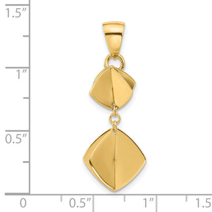 14K Yellow Gold Polished Fancy Dangle Pendant