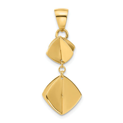 14K Yellow Gold Polished Fancy Dangle Pendant
