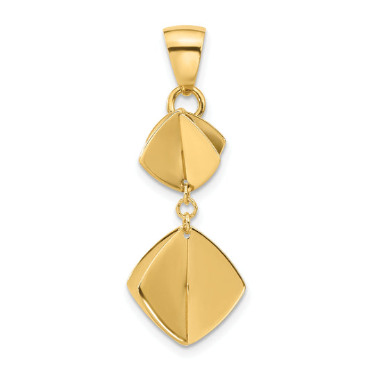 14K Yellow Gold Polished Fancy Dangle Pendant