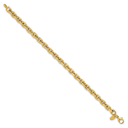 14K Yellow Gold Polished Fancy Link Bracelet