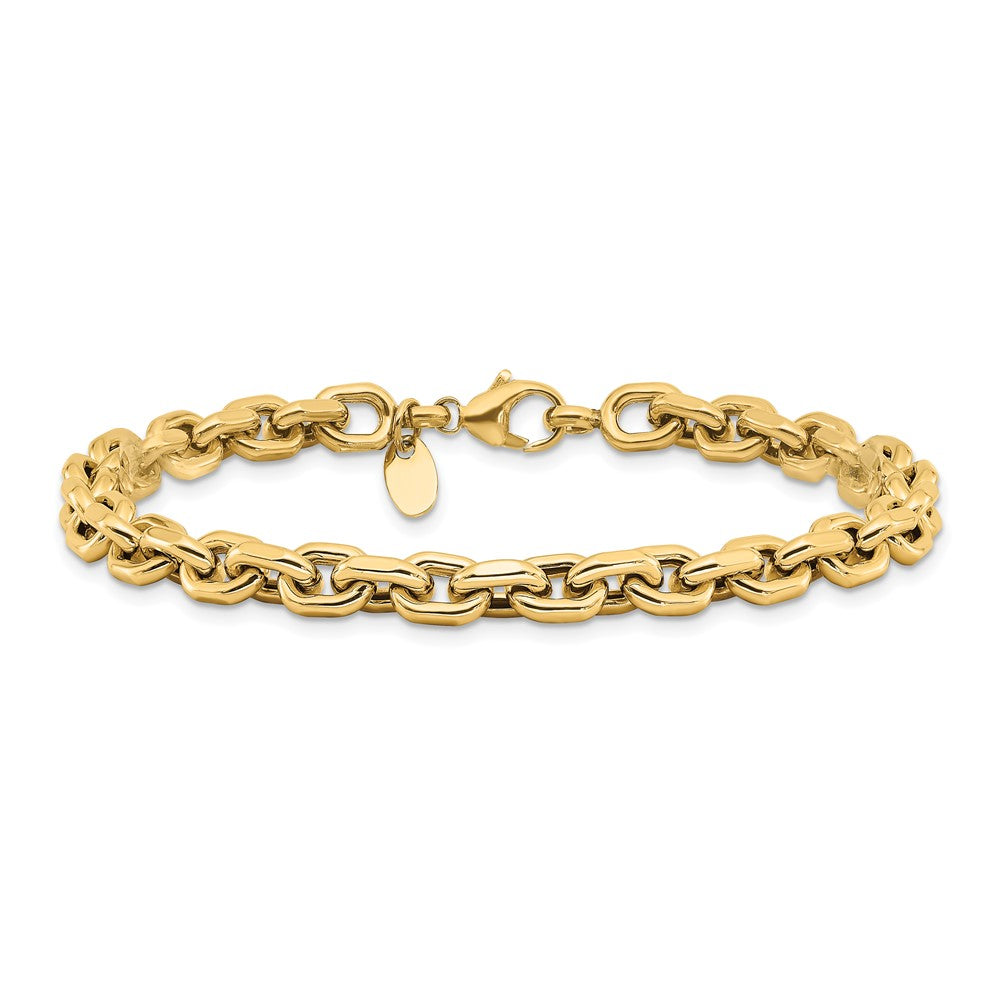 14K Yellow Gold Polished Fancy Link Bracelet