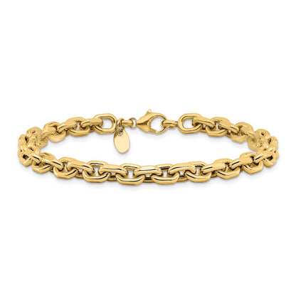 14K Yellow Gold Polished Fancy Link Bracelet