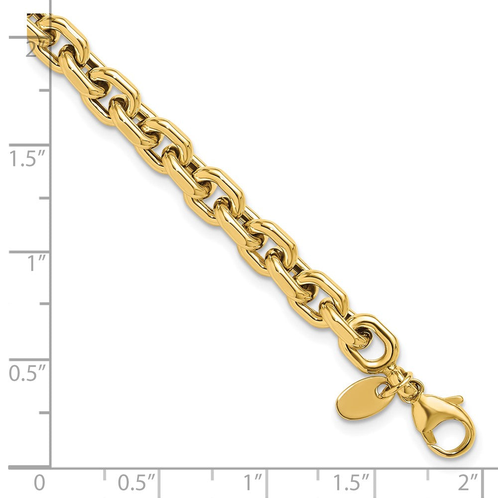14K Yellow Gold Polished Fancy Link Bracelet