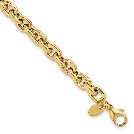 14K Yellow Gold Polished Fancy Link Bracelet