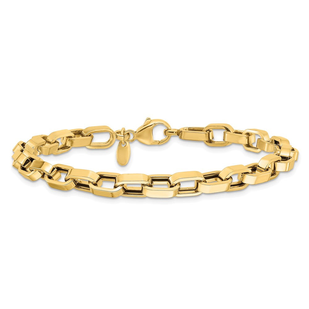 14K Yellow Gold Polished Fancy Link Bracelet