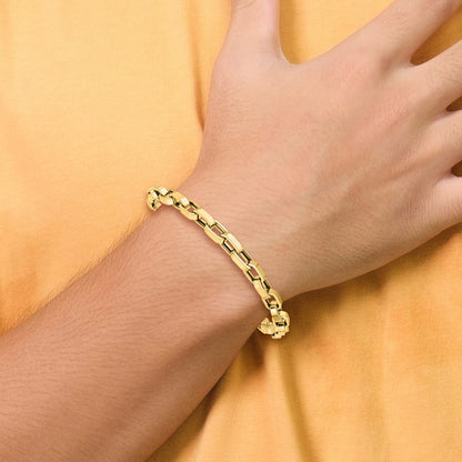 14K Yellow Gold Polished Fancy Link Bracelet
