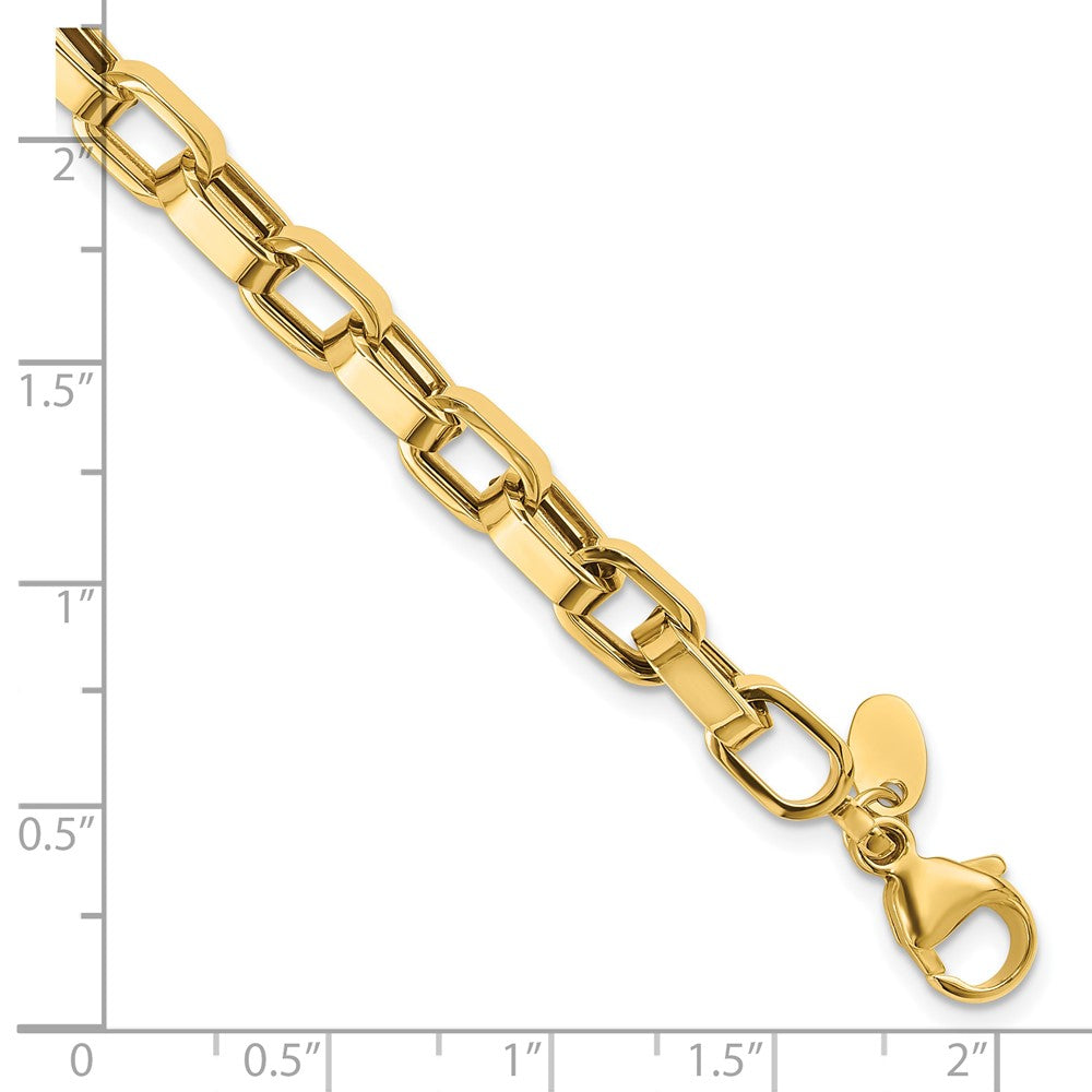 14K Yellow Gold Polished Fancy Link Bracelet