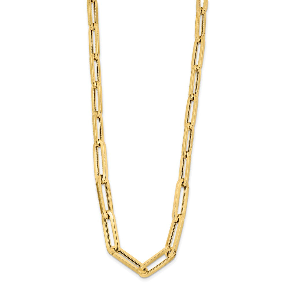 14K Yellow Gold Polished Fancy Link Necklace