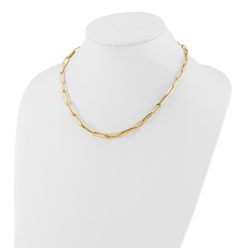 14K Yellow Gold Polished Fancy Link Necklace