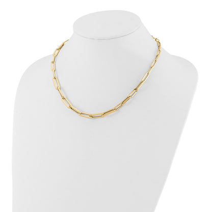 14K Yellow Gold Polished Fancy Link Necklace