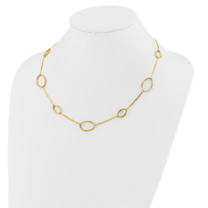14K Yellow Gold Polished Oval Link 20In Necklace