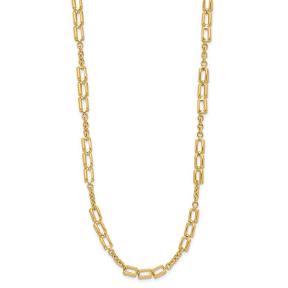 14K Yellow Gold Polished Fancy Link Necklace