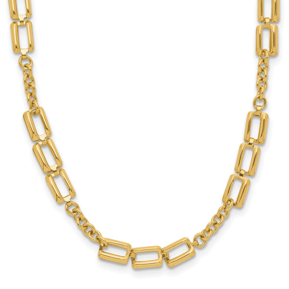 14K Yellow Gold Polished Fancy Link Necklace